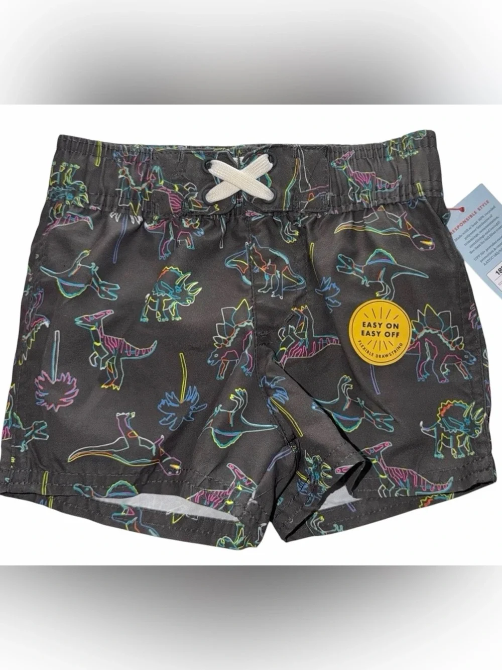 Cat & Jack Boys Dinosaur Swim Trunks 18M UPF 50+ NWT